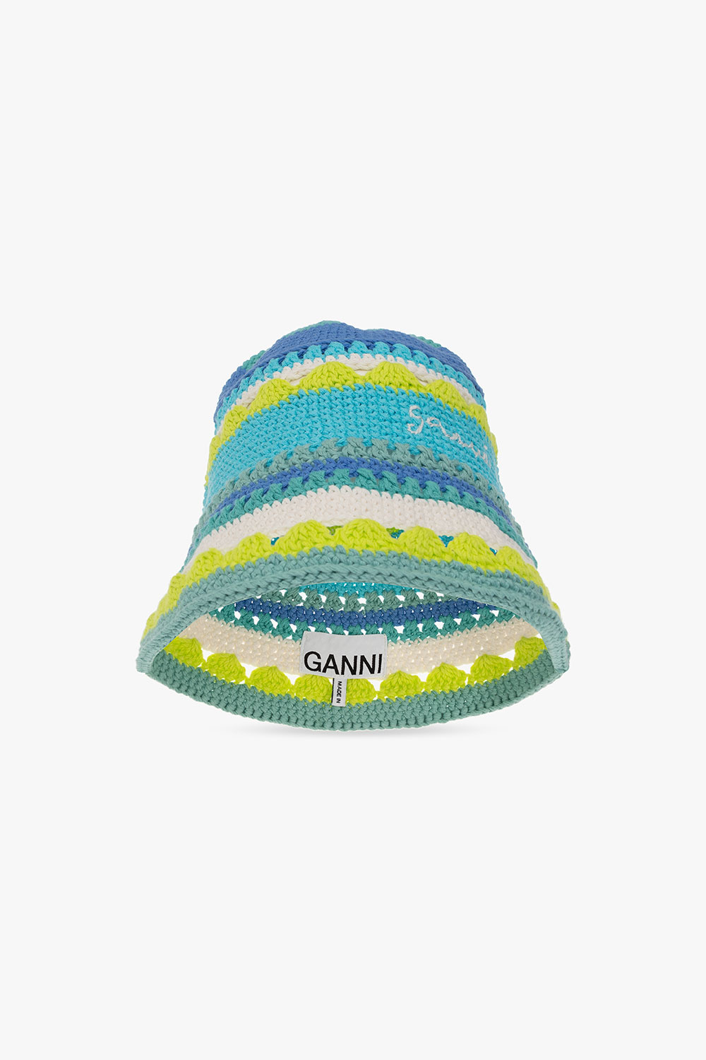 Multicolour Crochet bucket hat Ganni - SchaferandweinerShops